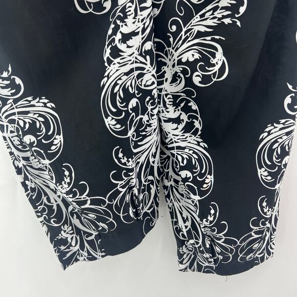 Silence + Noise (4) Womens Black White Floral Tapered Skinny Crop Ankle Pants - Picture 6 of 8